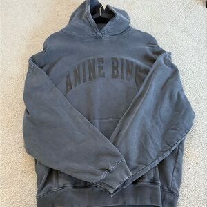Anine Bing Harvey Sweatshirt in Washed Black